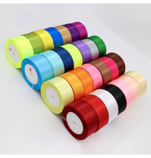 Лента атласная 25мм 27м в ассортименте