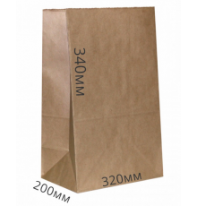 Пакет бумажный с квадр.дном 340*320*200 крафт М