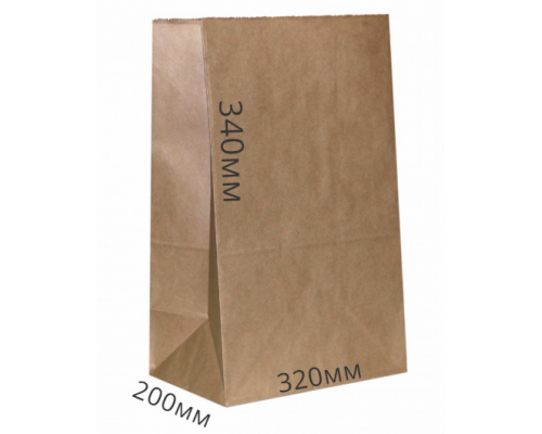 Пакет бумажный с квадр.дном 340*320*200 крафт М