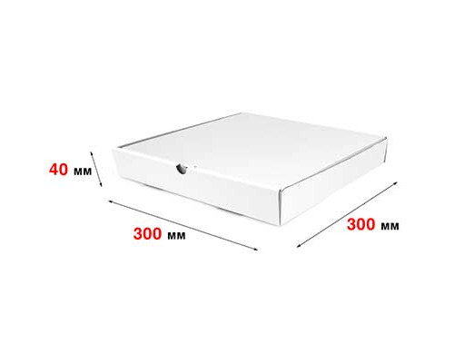 Коробка для пиццы 300*300*40 белая