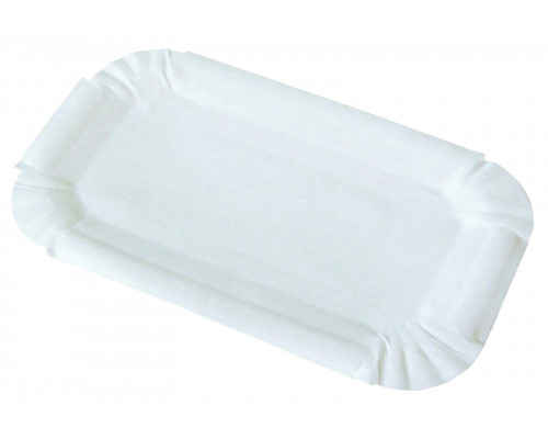 Тарелка картонная 130*200мм белая