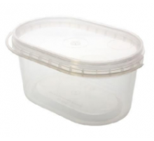 Ведро пищевое 0,5л с крышкой прозрачное (уп150)