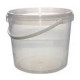 Ведро пищевое 3л с крышкой прозрачное (уп 50)