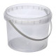 Ведро пищевое 3л с крышкой прозрачное (уп 50)