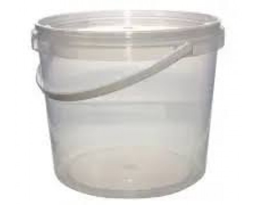 Ведро пищевое 5л с крышкой d-230 h-162 прозрачное (уп 20)