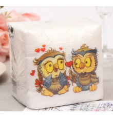 Салфетки бумажные 25*25см 50 листов с рисунком в ассортименте