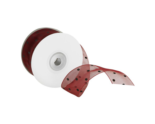 Лента декоративная органза 25мм 25м в ассортименте