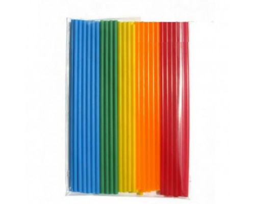 Трубочки для коктейля 250шт L-240 d-8 прямые цветные MIX