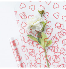 Пленка 70см*10м 40мкм Сердца цвет в ассортименте