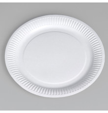 Тарелка картонная 230мм h16см белая (уп50/500)