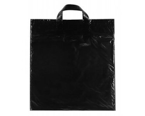 Пакет ПЭ с петлевой ручкой 45*52 40мкм черный (вторсырье)