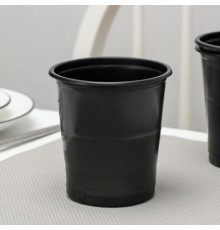 Стакан 500мл черный МОПС Бочка (кор1300)