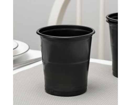 Стакан 500мл черный МОПС Бочка (кор1300)