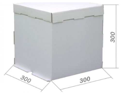 Коробка для торта 300*300*300мм белая