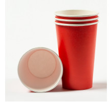 Стакан бумажный 450мл D90 красный
