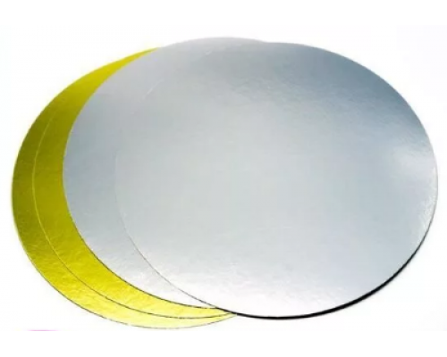 Подложка для торта 3,5 d260мм зол/жемчуг