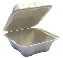 Бургербокс 450мл сахарный тростник 154x152x88мм Бентобокс (уп50шт 8упак/кор)