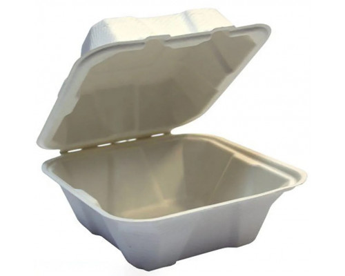 Бургербокс 450мл сахарный тростник 154x152x88мм Бентобокс (уп50шт 8упак/кор)