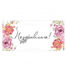 Конверт для денег 163*80мм Поздравляю ТМ ВЕСЕЛЫЙ ПРАЗДНИК