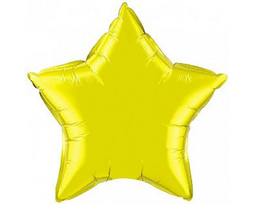 Шар фольгированный 18"/46см Звезда золото