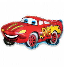 Шар фольгированный 14"/36см Веселый гонщик