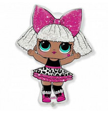 Шар фольгированный 14"/36см Кукла ЛОЛ дива