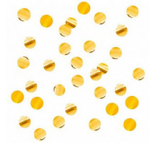 Конфетти Круги золотые фольгированные 10мм (1гр) ВЕСЕЛУХА