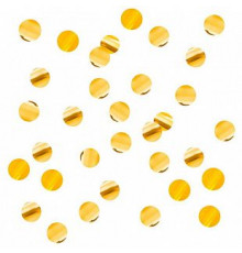 Конфетти Круги золотые фольгированные 10мм (1гр) ВЕСЕЛУХА