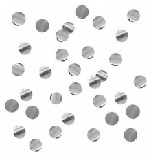 Конфетти Круги серебро фольгированные 10мм (1гр) ВЕСЕЛУХА