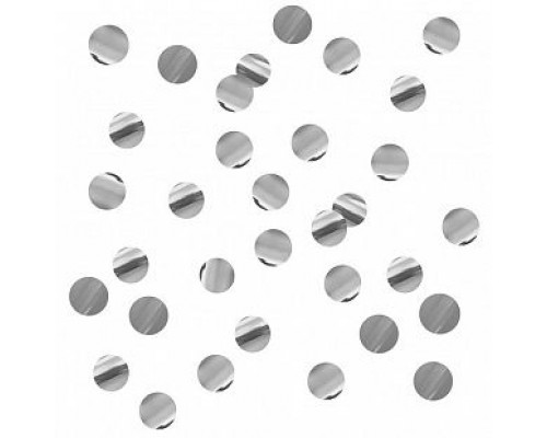 Конфетти Круги серебро фольгированные 10мм (1гр) ВЕСЕЛУХА