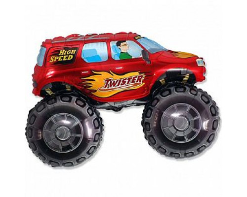 Шар фольгированный 14"/36см Большой внедорожник красный