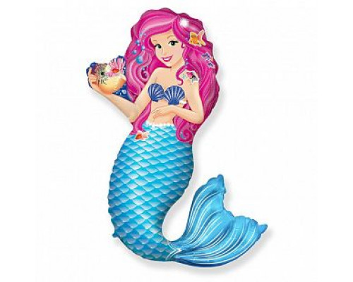 Шар фольгированный 14"/36см Русалочка