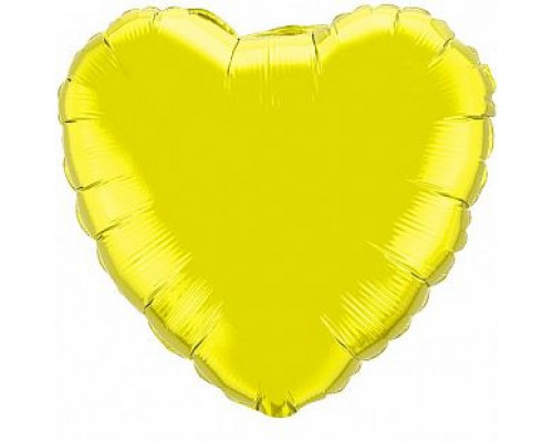 Шар фольгированный 18"/46см Сердце золото