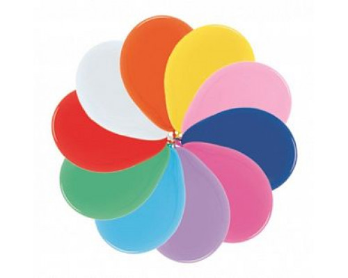 Шар латексный 5"/12,5см пастель цвет в ассортименте (уп 100шт)