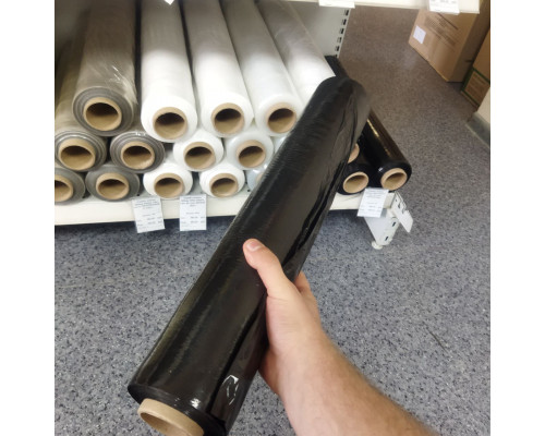 Стрейч пленка 500мм 20мкм 2,2кг ЧЕРНАЯ (высший сорт)