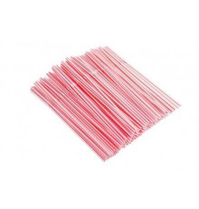 Трубочки для коктейля 250шт L-210 d-5 гофрированные полосатые