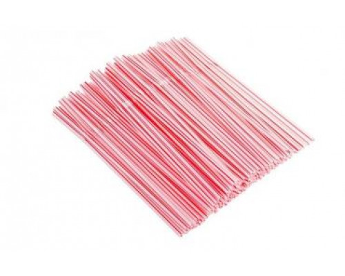 Трубочки для коктейля 250шт L-210 d-5 гофрированные полосатые