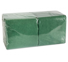 Салфетки бумажные 24*24см 400шт зеленые