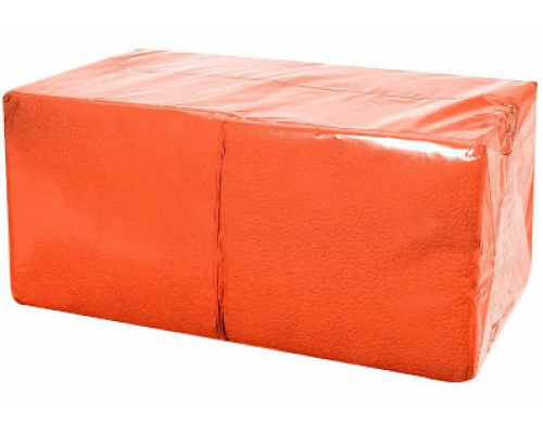 Салфетки бумажные 24*24см 400шт оранжевые