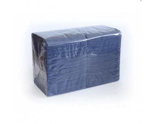 Салфетки бумажные 24*24см 400шт синие