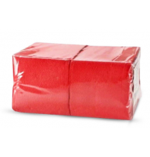 Салфетки бумажные 24*24см 400шт красные