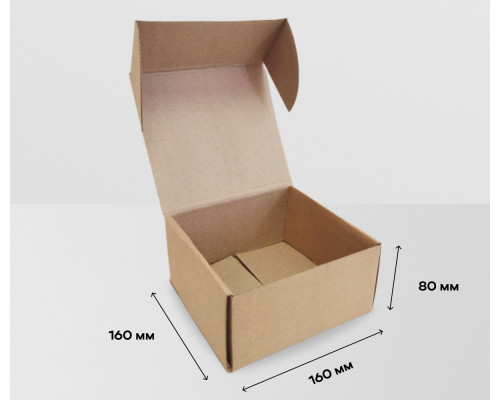 Коробка картонная самосборная 160*160*80мм СП ЧЛБ УФА НСК