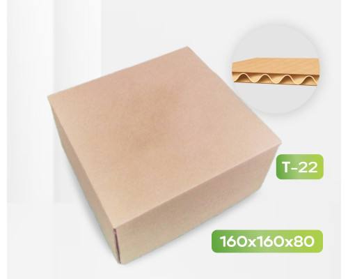Коробка картонная самосборная 160*160*80мм СП ЧЛБ УФА НСК
