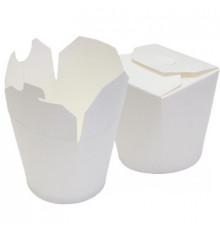 Контейнер под лапшу 500мл бумага белый (уп50) China-Pack