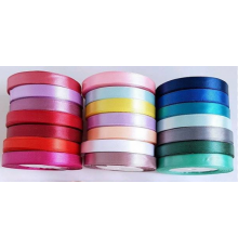 Лента атласная 12мм 27м в ассортименте