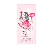 Конверт для денег 163*80мм Пусть все будет прекрасно! Париж  ТМ ВЕСЕЛЫЙ ПРАЗДНИК