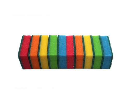 Губка для посуды Прайд СТАНДАРТ с чистящим слоем 76*48*23 10шт/уп