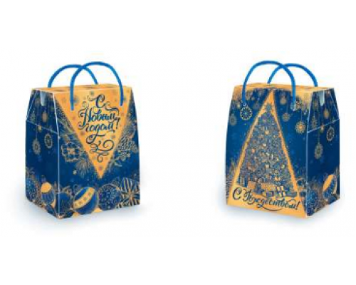 Коробка НГ Рождественская 146*97*201 800гр (уп150)