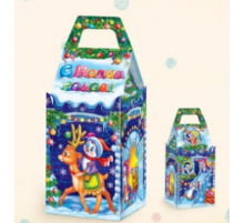 Коробка НГ Сказочный замок 145х110х110 800гр (уп230)