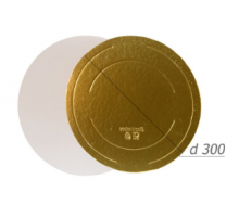 Подложка для торта 0,8 золото d300мм